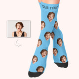 Custom Photo Face Socks With Multiple Colors Add Your Texts