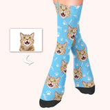 Custom Photo Face Socks With Multiple Colors For Pet Lovers