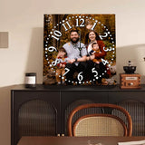 Personalized Square  Clock Custom Wall Clock Gift With Photo