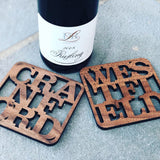 Town Name Coasters