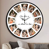 Custom Round Photo Clock with Text - 12pc Personalized Gift