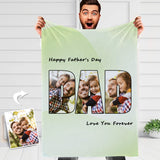 Custom Photo Blankets For Dad Personalized Blankets For Father's Day