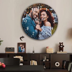 Personalized Round Clock Wall Clock - Unique Home Decor Gift