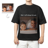 Unisex Cotton T-Shirt with Custom Photo-Text, Double-Sided Print