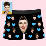 Custom Boxer with Photo Mens Underwear with Heart and Lover Face