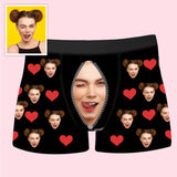 Custom Boxer with Photo Mens Underwear with Heart and Lover Face