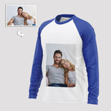 Custom Photo Print, Unisex Cotton Shirt, Long Sleeve, Double-Sided Design