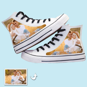 Custom Photo Personalized High Top Sneakers Photo Canvas Shoes