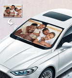 Personalized Auto Sun Shade, Custom Windshield Sun Visor, Unique Car Gift