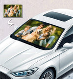 Personalized Auto Sun Shade, Custom Windshield Sun Visor, Unique Car Gift