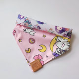 Demon slayer x Sailormoon Size M Reversible Bandana (foldover)