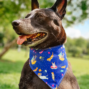 Otters & Singapore Special Reversible Bandana (Dark Blue)