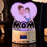 Custom Photo Mother's Day Colorful Night Light with Bluetooth Music Player