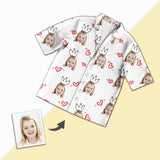 Custom Photo Kids’ Pajamas, Comfy Unisex Face Print Nightwear Shorts