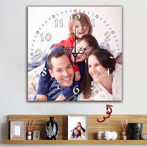 Personalized Photo Wall Clock - Custom Family Home Gift Decor