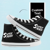 Custom Canvas Shoes, Engraved Canvas Shoes High Waist