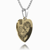 Women's Printing Photo Locket Heart Necklace