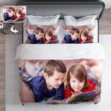 Cotton Three-Piece Bedding Set: Personalized Custom Photo Quilt Cover