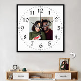 Personalized Photo Wall Clocks Customized Square Silent Gift Idea