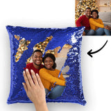 Custom Photo Reversible Sequin Throw Pillow - Multicolor, Shiny, 15.75x15.75