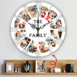 12pcs Photo Round Wall Clock Personalized Clock for Family and Girl