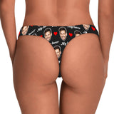 Custom Womens Thong with Boyfriend’s Photo Sexy Underwear Women Boxers