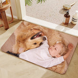 Custom Photo Logo Door Mat - Soft, Anti-Slip, Washable Area Rug for Home