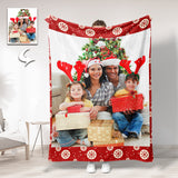 Personalized Christmas Photo Blankets - Custom Soft Throw Gifts