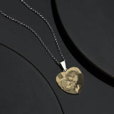 Women's Printing Photo Locket Heart Necklace