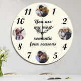 Customizable Photo Clock with Text - Personalized Home Decor