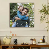 Personalized Square  Clock Custom Wall Clock Gift With Photo