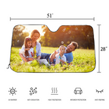 Personalized Auto Sun Shade, Custom Windshield Sun Visor, Unique Car Gift