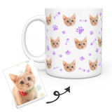 Personalized Mug With Cat Photo - Custom Cat Face Coffee Mug - faceonboxer