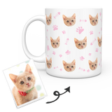 Personalized Mug With Cat Photo - Custom Cat Face Coffee Mug - faceonboxer