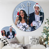 Custom Photo Wall Clock Round Clock For Home Keepsake Gift