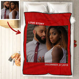 Custom Couple Photo Blankets Personalized Photo Memorial Blankets