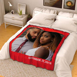 Custom Couple Photo Blankets Personalized Photo Memorial Blankets