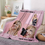 Custom Photo Blankets Collage 1-4 Photo Personalized Memorial Blankets