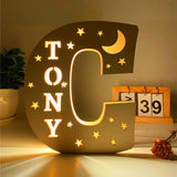 Custom Led Light Wooden 26 Letter Wall Lamp for Home Decoration