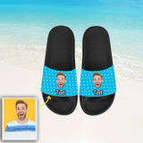 Custom Photo Face Slippers Personalized Sliders Sandals With Texts