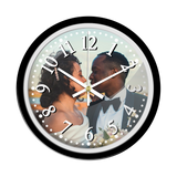 Custom Photo Hanging Wall Clock with Glass Cover with Frame Clock