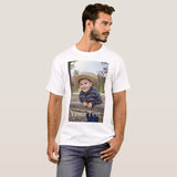 Customizable Unisex Cotton T-Shirt, Double-Sided Photo Print & Text