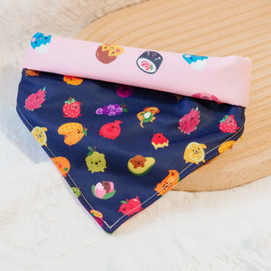 Fruits Dog (Navy) Reversible Bandana