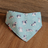 Watercolor Lil Grey Doggo Reversible Bandana