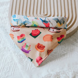 Animal Snacks (Cream) Reversible Bandana