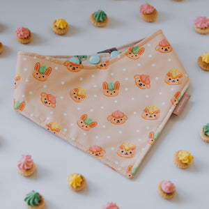 Cat Gem Biscuits Reversible Bandana (Beige)