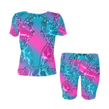 Pink Ocean Custom Short Set