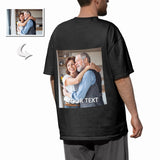 Customizable Unisex Cotton T-Shirt, Double-Sided Photo Print & Text