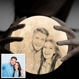 Touch 7 Colors - Custom Photo Moon Lamp 3D Light Rechargeable