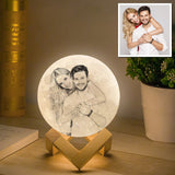 Touch 7 Colors - Custom Photo Moon Lamp 3D Light Rechargeable